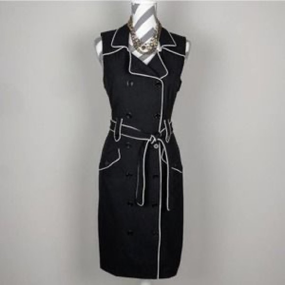 Calvin Klein Trench Coat Dress Vintage - Picture 3 of 7